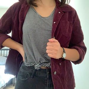 Chico’s Burgundy Corduroy Jacket